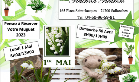 1 mai 2023, Muguet, Horaire ouverture 1 Mai fleuriste, bouquet de muguet 