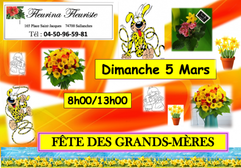 Fête des Grand-Mère 2023 Livraison jonquille,tulipe, jacinthe, Horaire ouverture Dimanche 5 Mars 