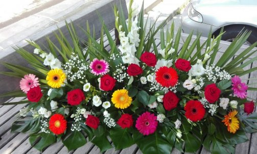 Composition florale pour deuil à Sallanches 