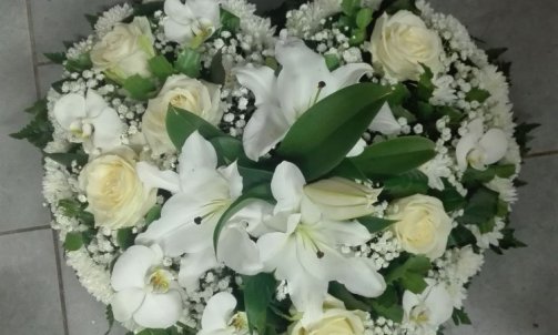 Création florale pour deuil à Sallanches 