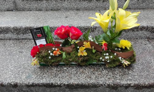 Composition florale pour deuil à Sallanches 