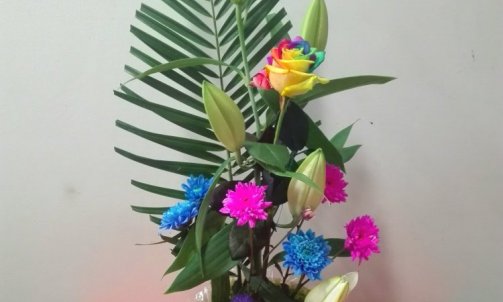 composition floral avec bouchon en liège