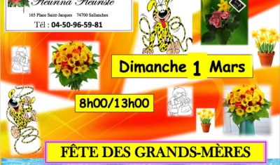 Fête des Grand-Mères     Dimanche 1 mars