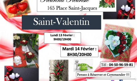 Bouquet pour la saint-valentin de roses rouge