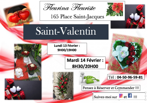 Bouquet pour la saint-valentin de roses rouge