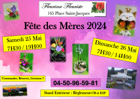 Fête des Méres 2024 Horaires ouverture  bouquet de fleur, fête des maman, dimanche 26 mai, Livraison fleurs, bouquet de fleurs plante 