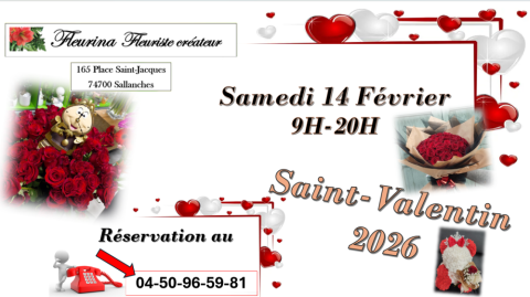 Saint-Valentin, Bouquet rose rouge, Rose rouge, Samedi 14 Février, Fleuriste, Fleurs, horaire ouverture 14 Février