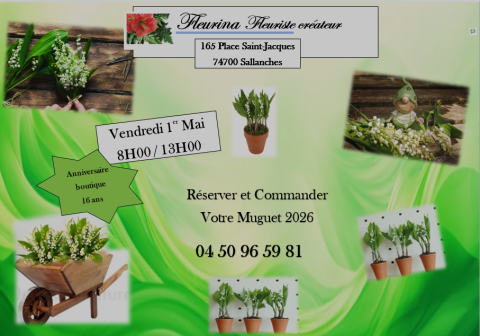 1er Mai, horaire fleuriste, Bouquet de muguet, Muguet, 
