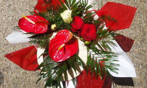 Bouquet  bulle rouge