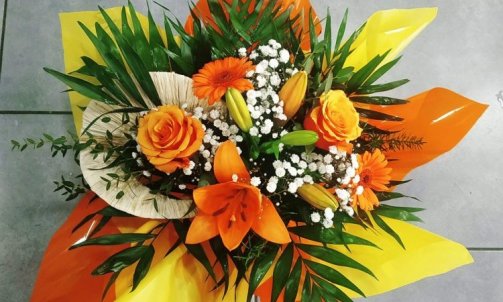 Bouquet bille orange